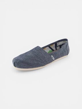 Tom’s Chambray Blue Casual Slip On Alpargata Summer Flat Shoe
